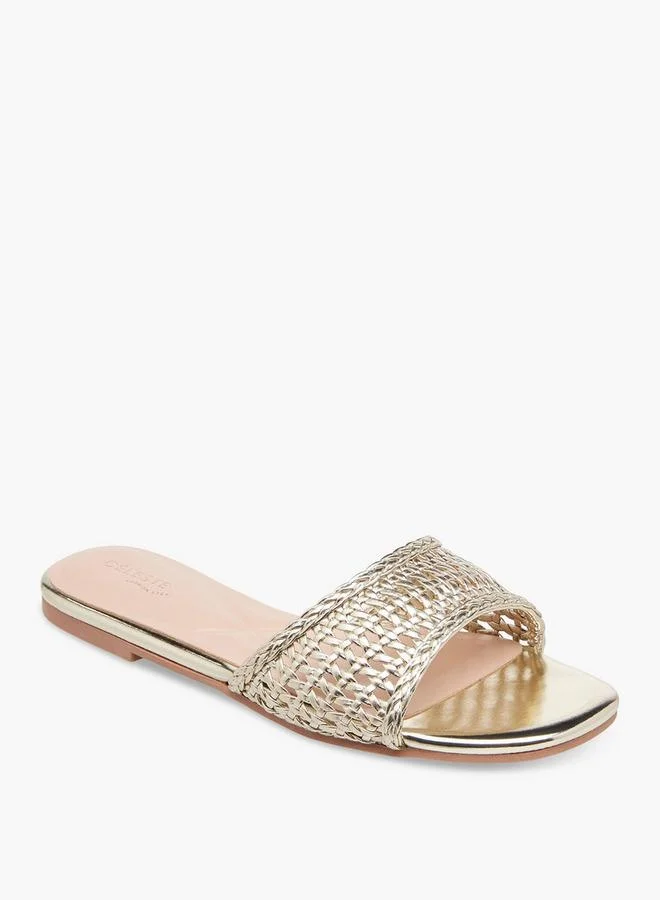 سيليست Women Weave Textured Flat Sandals